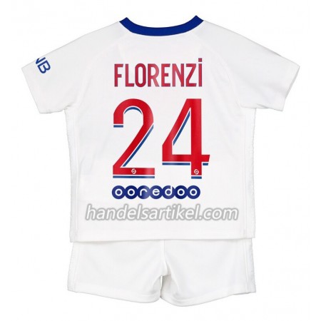 Paris Saint-Germain Florenzi 24 Kinder Auswärts Trikotsatz 2020/21 Kurzarm (+ Kurze Hosen)